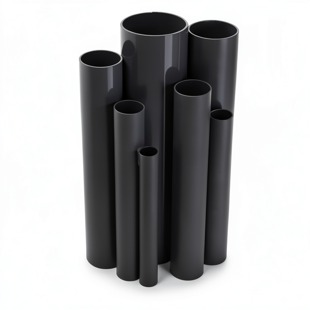 مواسير UPVC ضغط 26 بار قطر خارجي 26.9 مم سمك 3.4 مم لون اسود