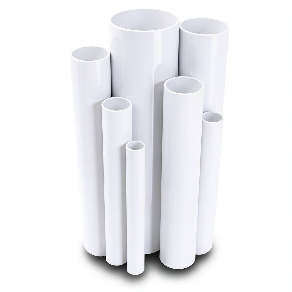 مواسير UPVC ضغط 36 بار قطر خارجي 26.9 مم سمك 4.5 مم أبيض