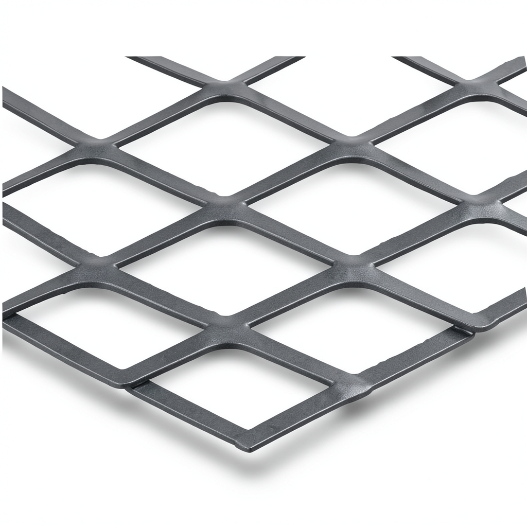 Hot Rolled Black Steel Expanded Metal Mesh Thickness 3.8 mm Width 1.22 m Length 7 m