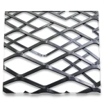 Hot Rolled Black Steel Expanded Metal Mesh 4.8 mm Thickness 1.22x7 m
