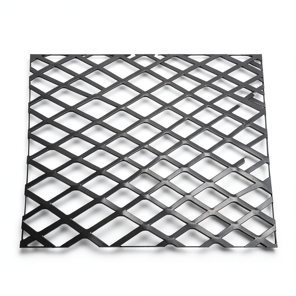Hot Rolled Black Steel Expanded Metal Mesh Thickness 4.8 mm Width 1.22 M Length 5 M
