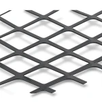 Hot Rolled Black Steel Expanded Metal Mesh 4.8 mm Thickness 1.22x7 m