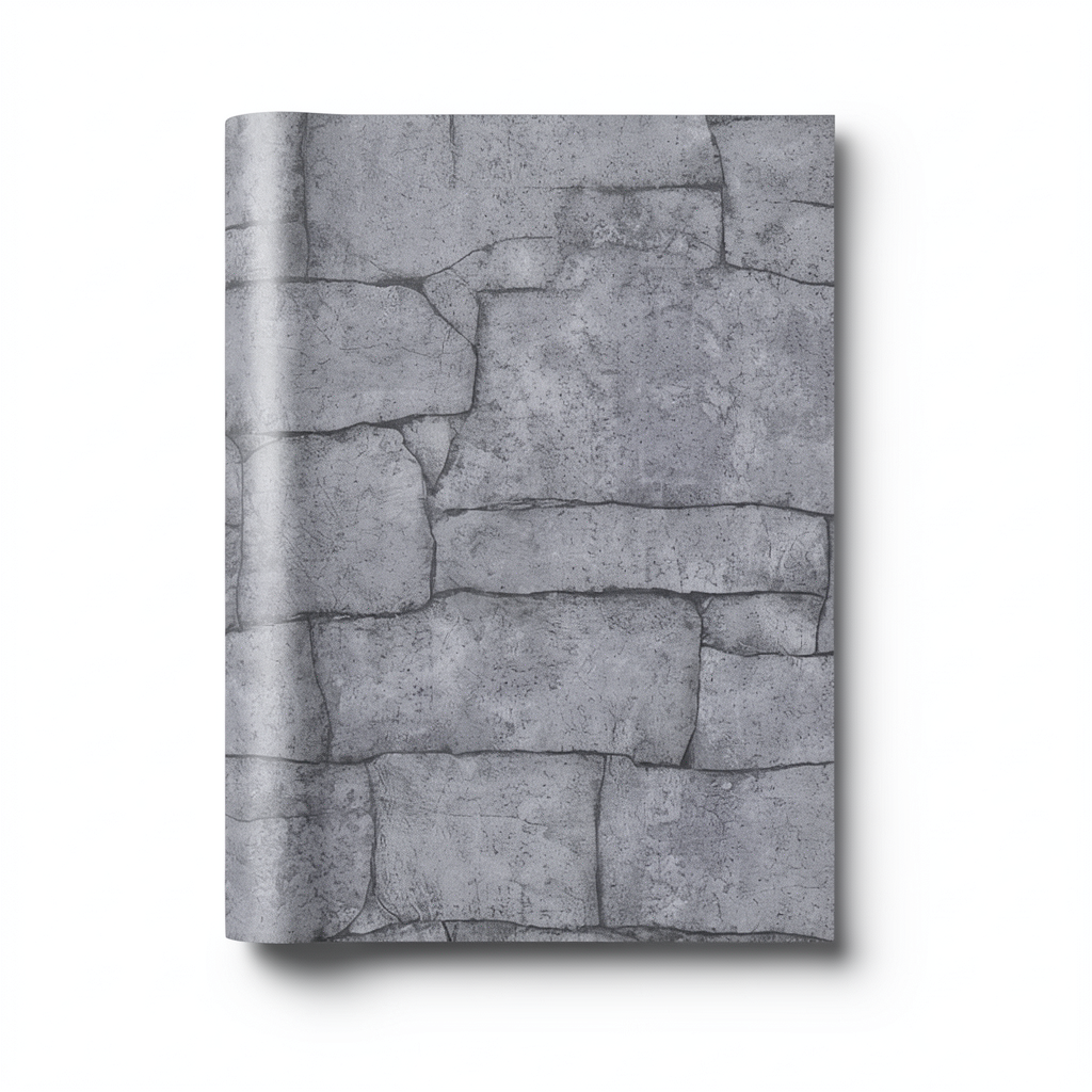 Stone Wallpaper Gray Color 10m x 0.53m, Model 1029747