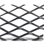 Hot Rolled Steel Expanded Metal Mesh Thickness 6 mm Width 1.22 m Length 5 m, Black