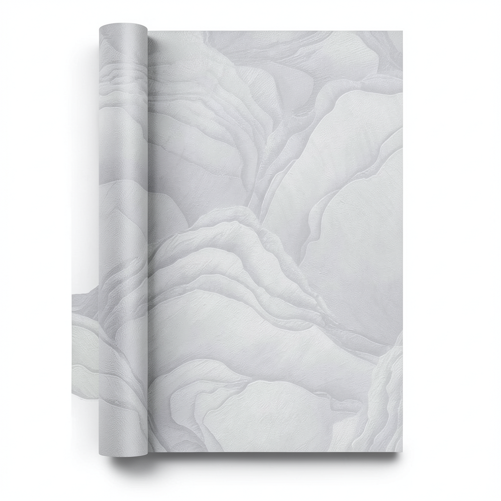 German Patterned Wallpaper 10m x 0.53m Gray, Model 1029831