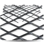 Steel Expanded Metal Mesh Thickness 3.8 mm Width 1.22 m Length 6 m Black