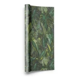 German Wall Covering Leaf-Patterned Wallpaper, Green Color, 10m x 0.53m