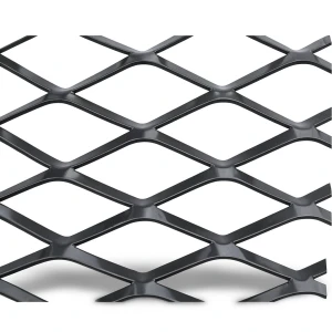 Hot Rolled Black Steel Expanded Metal Mesh 2.8 mm Thickness 1.22m Width 7m Length