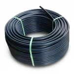 HDPE Polyethylene Coil Pipe  Nominal Pressure 10 Bar [PE 100] OD 40 mm  SDR 17  Color Black with Blue Stripes | Almona Factory