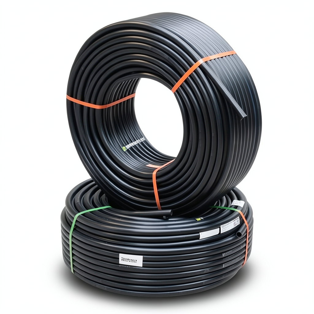 أنابيب HDPE PE 80 ضغط 8 بار قطر خارجي 125 مم سمك 7.4 مم لون أسود | نيبروبلاست