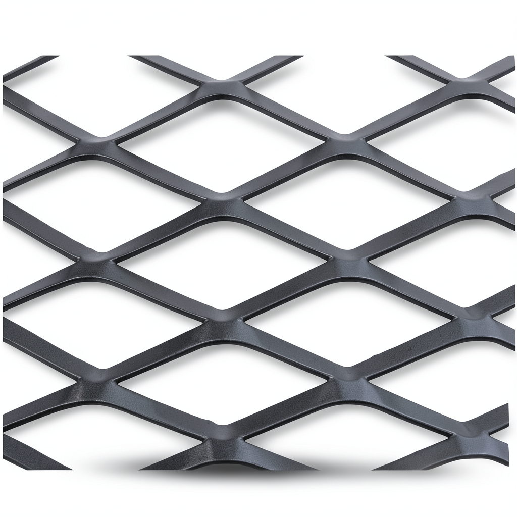 Hot Rolled Black Steel Expanded Metal Mesh Thickness 5.8 mm Width 1.22 m Length 7 m