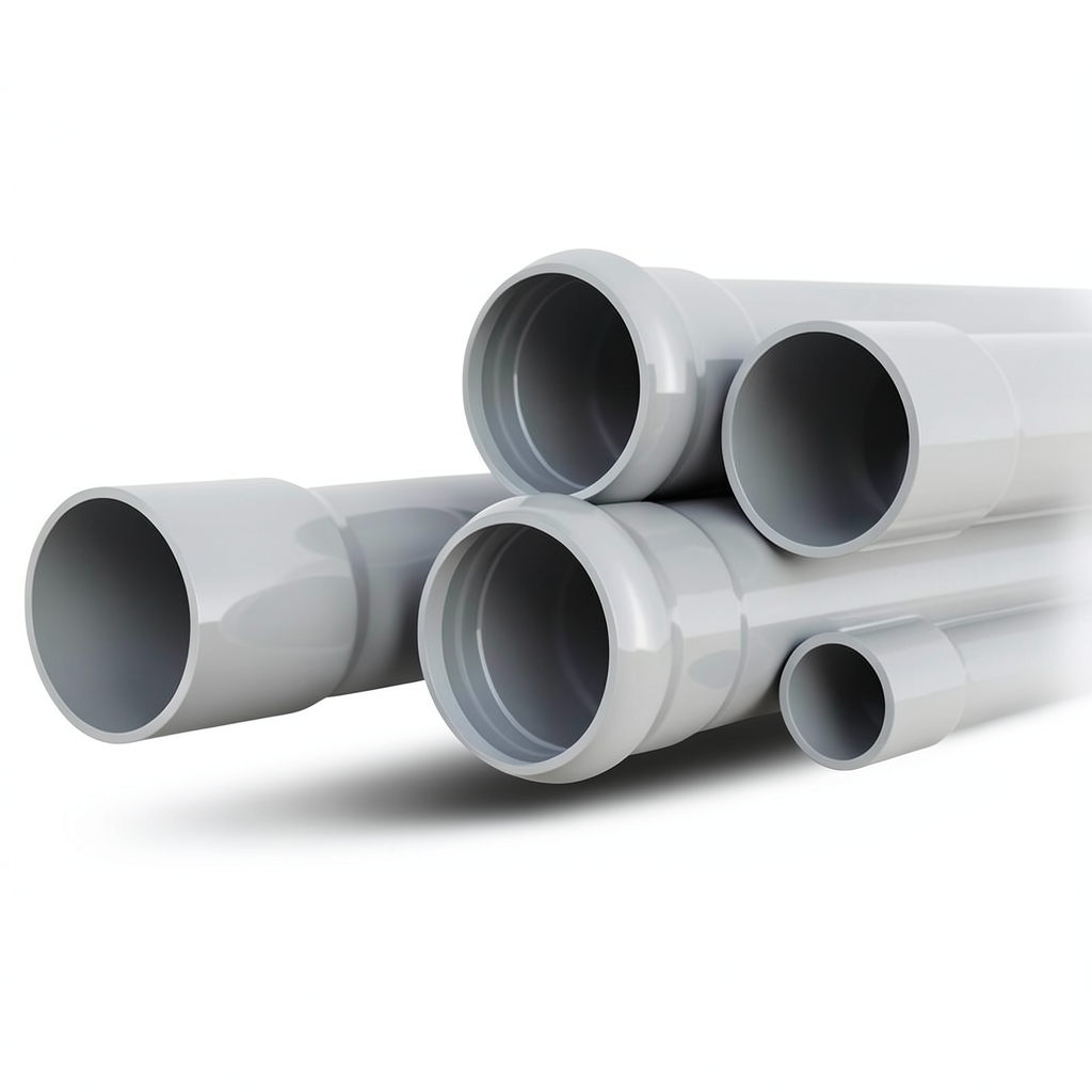 UPVC Pipes Nominal Pressure 6 Bar Outside Diameter 40 mm Thickness 1.8 mm Gray