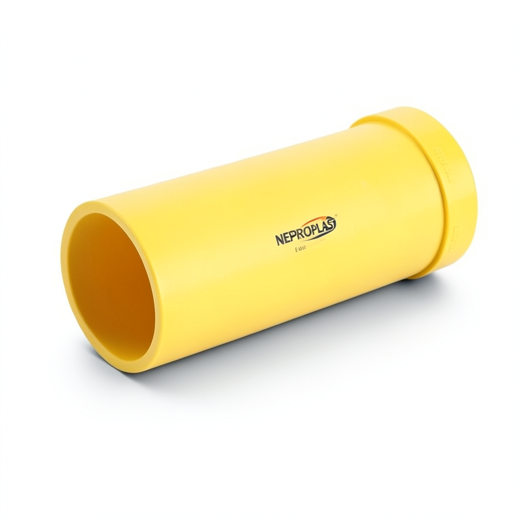 مواسير HDPE PE 80 ضغط 8 بار قطر 225 مم سمك 13.4 مم لون أصفر | نيبروبلاست