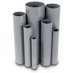مواسير UPVC التقنية العصرية ضغط 6/20 بار  مقاس 63 عمق التداخل (S) 65  مم سمك 1.9 مم  رمادي