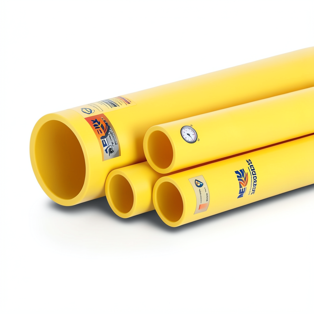 HDPE Pipes PE 80 Pressure 8 Bar 280 mm Diameter 16.6 mm Thickness Yellow | NEPROPLAST