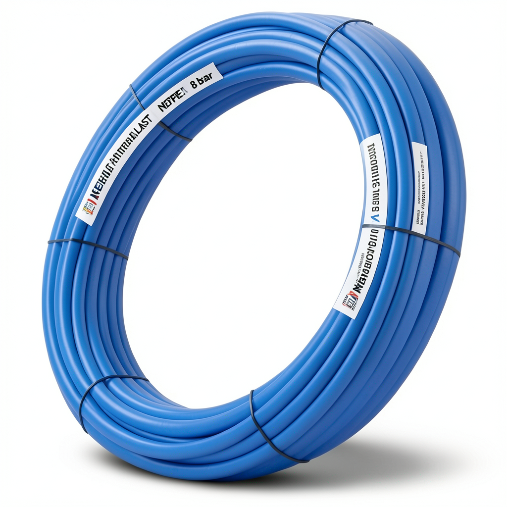 HDPE Pipes PE 80 Pressure 8 Bar Outside Diameter 50 mm Thickness 3 mm Blue | NEPROPLAST