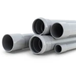 مواسير UPVC ضغط 6 بار قطر خارجي 355 مم سمك 10.4 مم لون رمادي