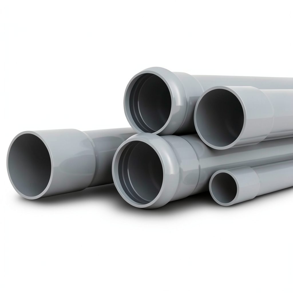 UPVC Pipes Nominal Pressure 6 Bar Outer Diameter 355 mm Thickness 10.4 mm Gray