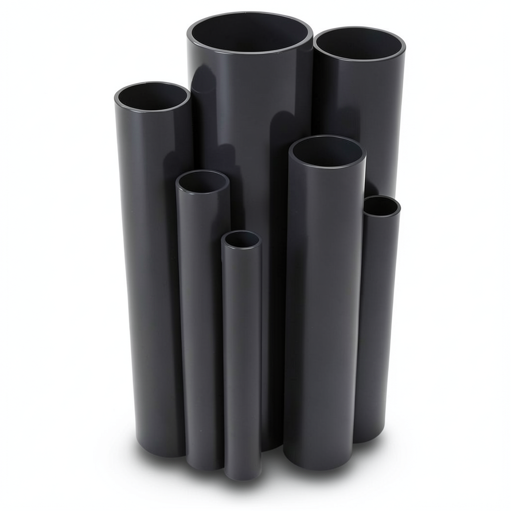 UPVC Pipes Nominal Pressure 12 Bar Outside Diameter 42.4 mm Thickness 2.7 mm Black