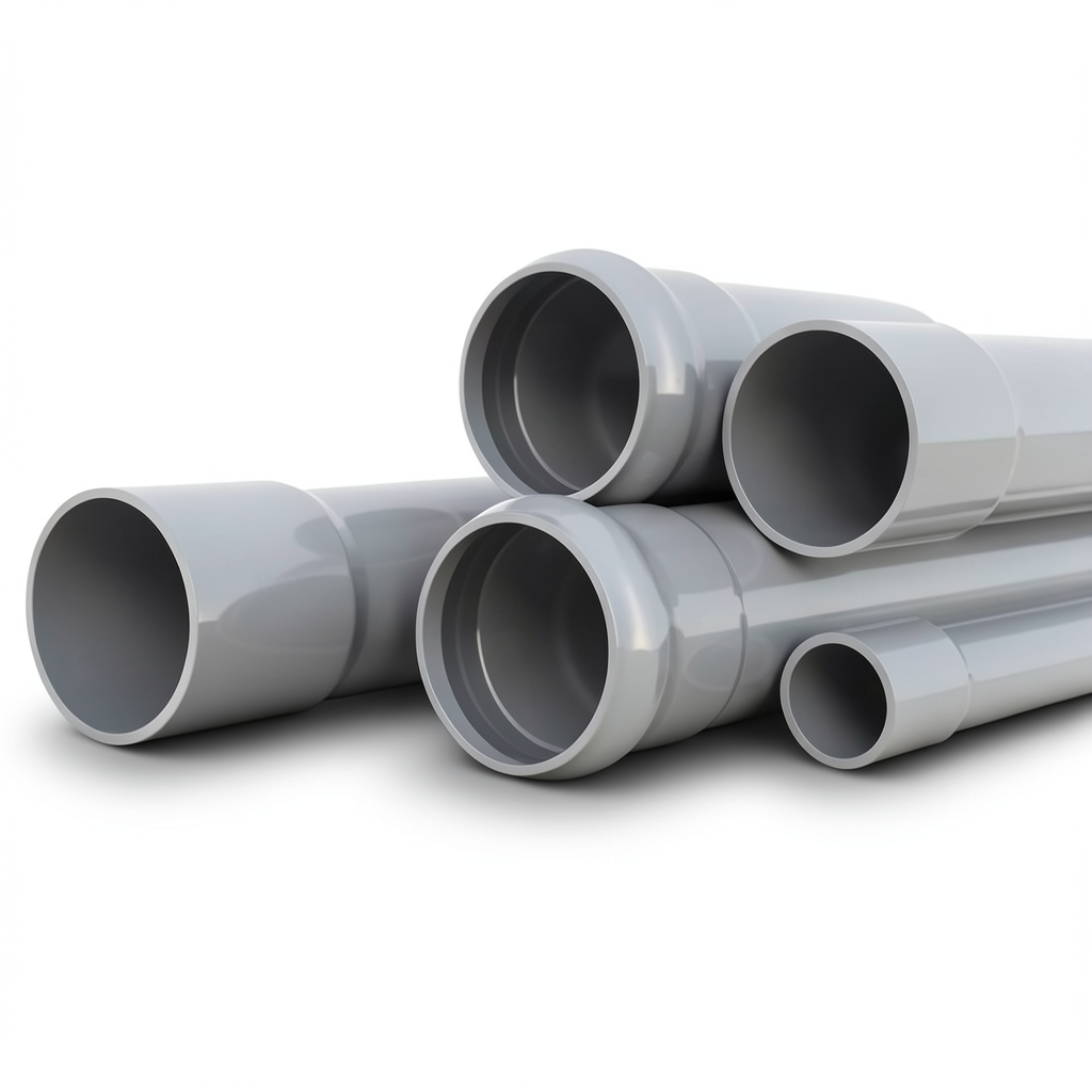 UPVC Pipes Nominal Pressure 6 Bar Outside Diameter 400 mm Thickness 11.7 mm Gray