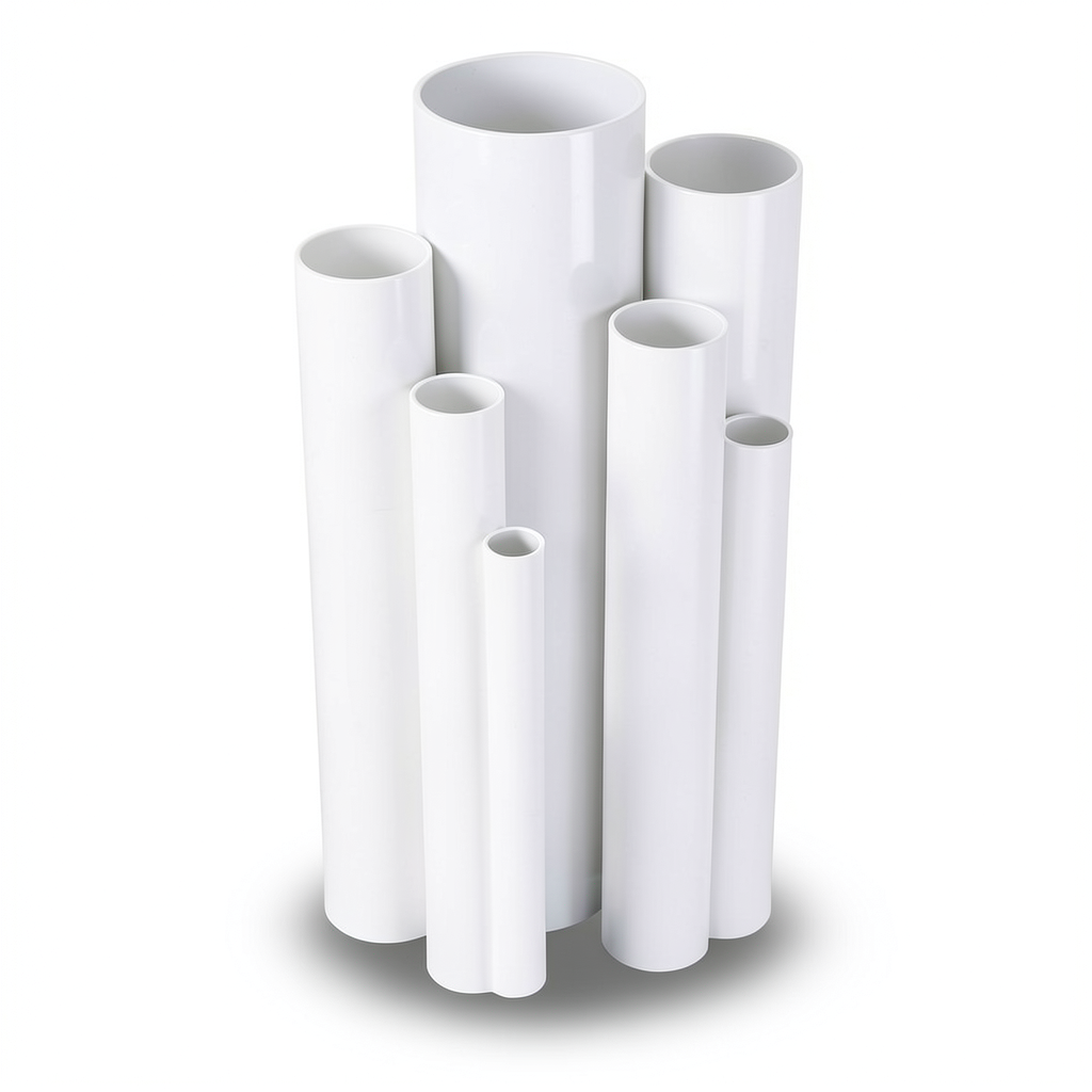 مواسير UPVC ضغط اسمي 15 بار قطر خارجي 26.9 مم سمك 2.5 مم لون أبيض