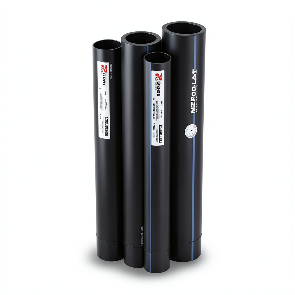 مواسير HDPE PE 80 ضغط 8 بار قطر خارجي 315 مم سمك 18.7 مم أسود | نيبروبلاست