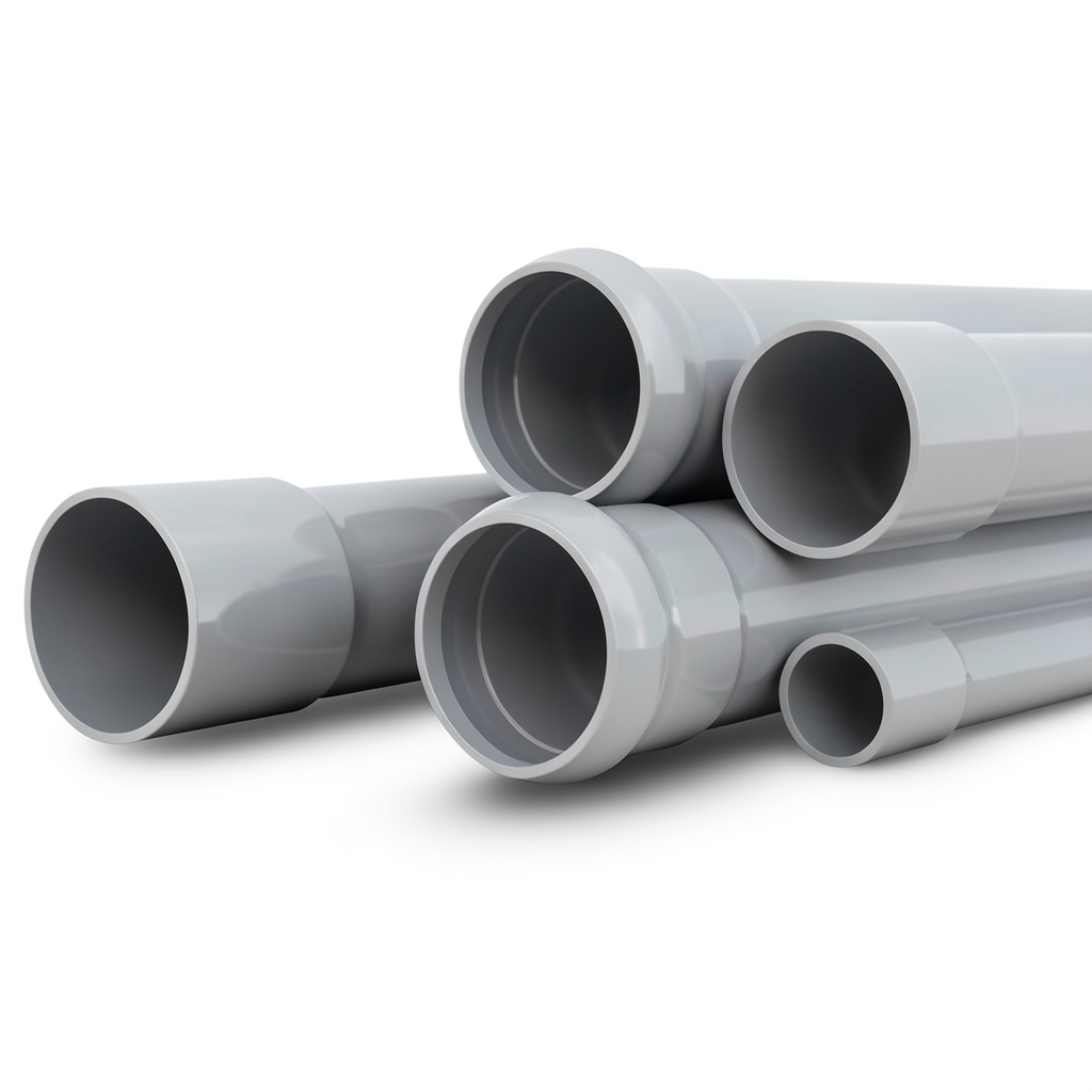UPVC Pipes Nominal Pressure 6 Bar Outer Diameter 500 mm Thickness 14.6 mm Gray