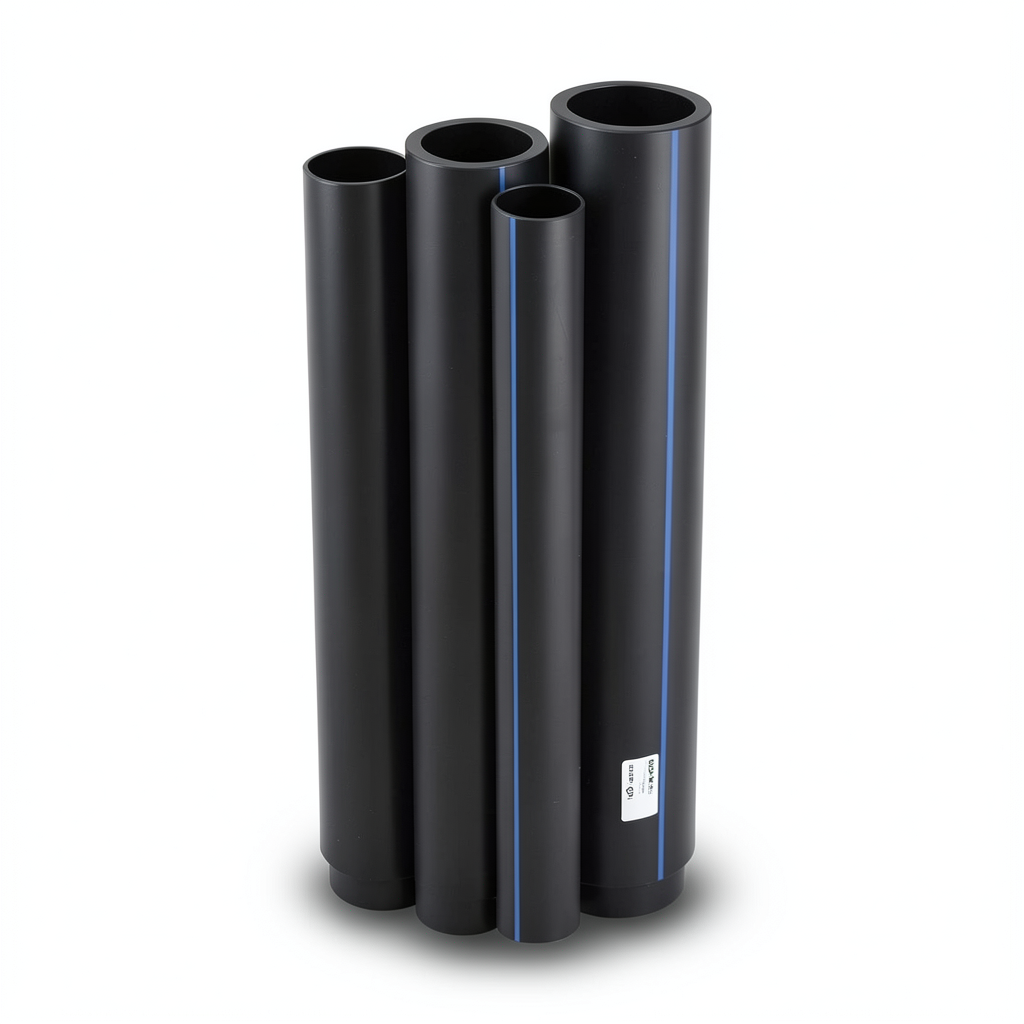 مواسير HDPE بولي إيثيلين عالي الكثافة PE 80 ضغط 8 بار قطر خارجي 355 مم سمك 21.1 مم أسود | نيبروبلاست