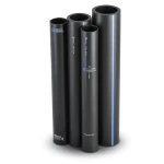 HDPE Pipes PE 80 Pressure 8 Bar Outside Diameter 400 mm Thickness 23.7 mm Black | NEPROPLAST