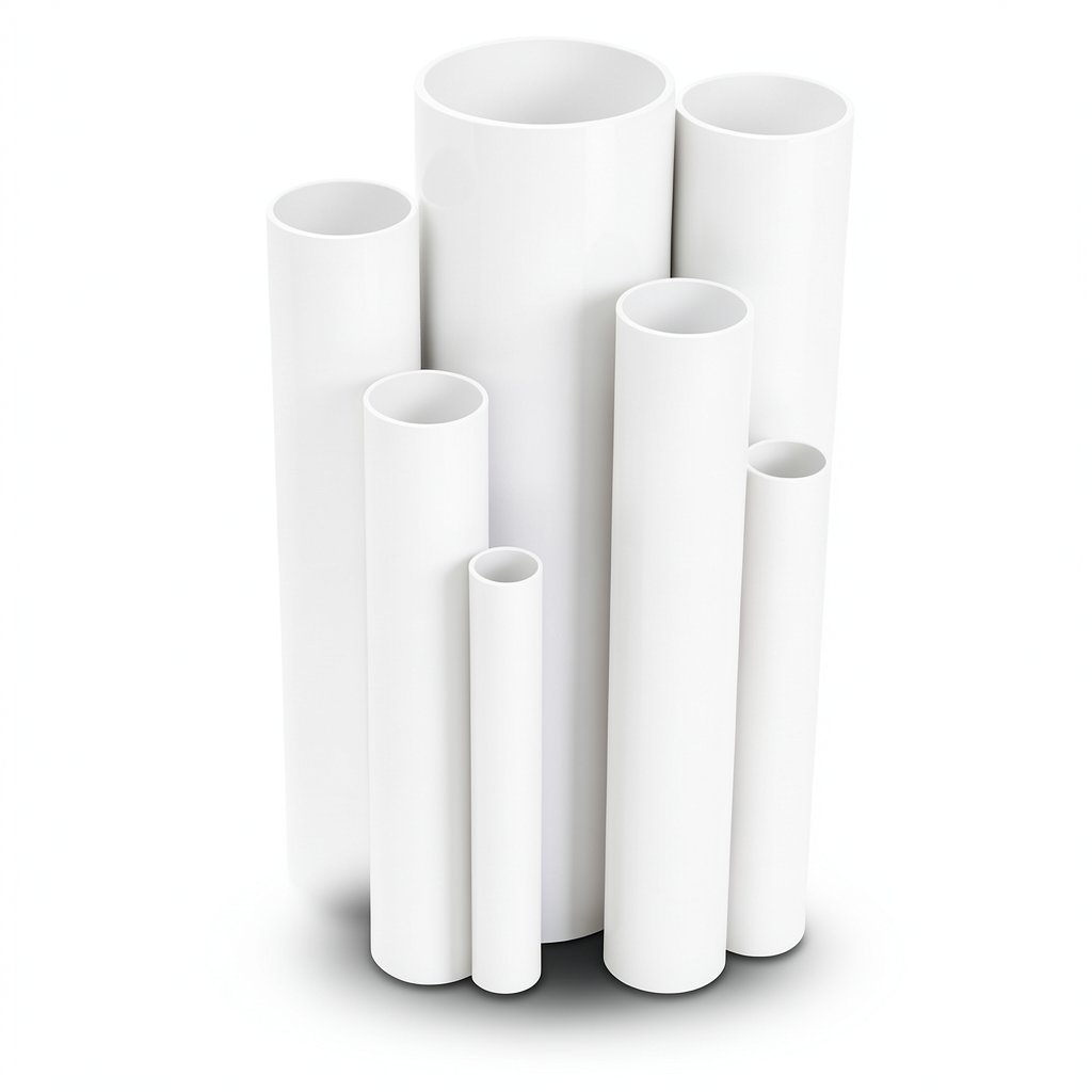 مواسير UPVC ضغط اسمي 26 بار قطر خارجي 26.9 مم سمك 3.4 مم لون أبيض