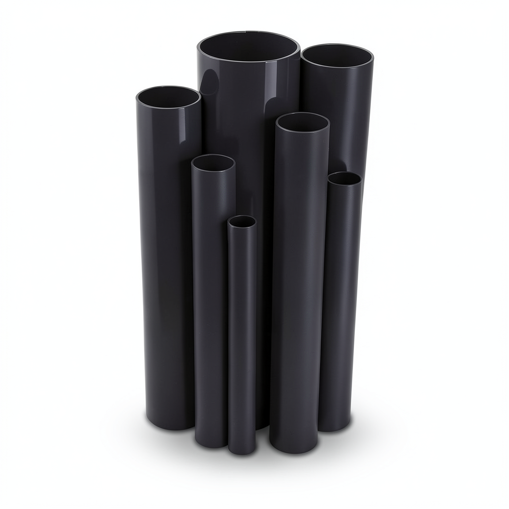 مواسير UPVC ضغط 26 بار قطر خارجي 26.9 مم سمك 3.4 مم لون اسود
