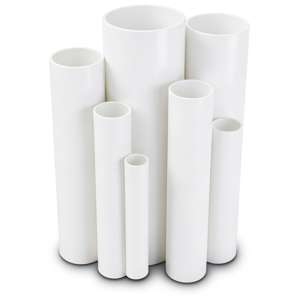 مواسير UPVC ضغط 36 بار قطر خارجي 26.9 مم سمك 4.5 مم أبيض