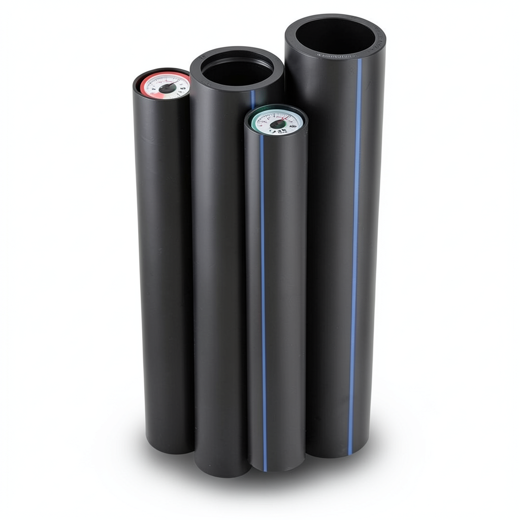 مواسير HDPE PE 80 ضغط 8 بار قطر خارجي 630 مم سمك 37.4 مم لون أسود | نيبروبلاست
