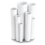 مواسير UPVC ضغط 15 بار قطر خارجي 26.6 مم سمك 1.9 مم لون أبيض