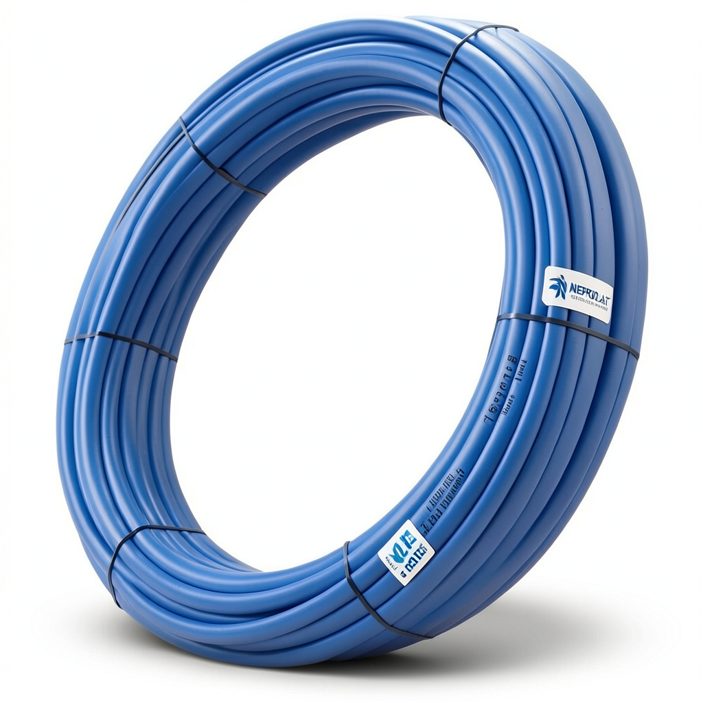 أنابيب HDPE PE 80 ضغط 12.5 بار قطر 25 مم سمك 2.3 مم أزرق | نيبروبلاست