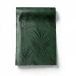 Leaf patterned wall decoration, dark green color, length 10 m, width 0.53 m, model 10031-07