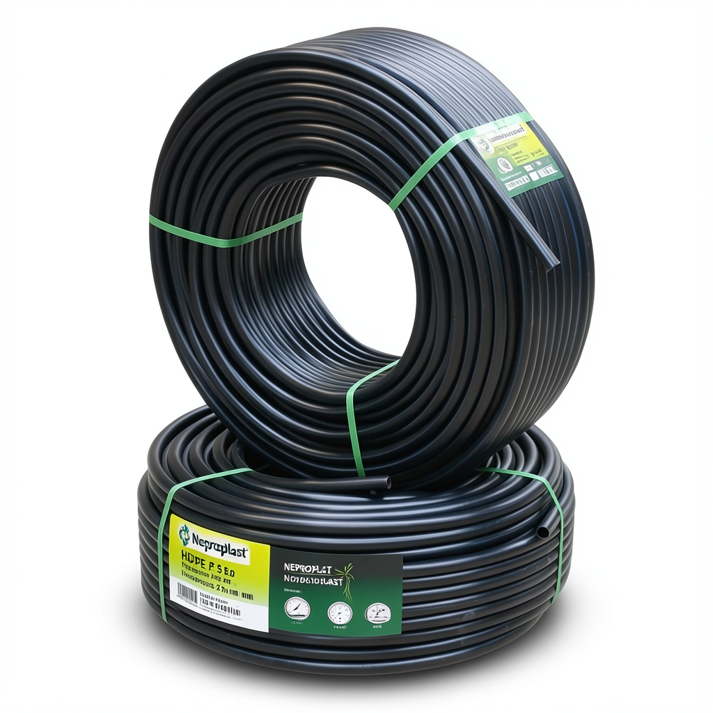 Neproplast HDPE Pipes PE 80 Pressure 12.5 Bar Diameter 25 mm Thickness 2.3 mm Black | NEPROPLAST