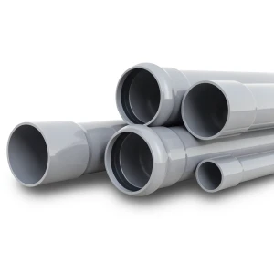 UPVC Pipes Nominal Pressure 6 Bar Outer Diameter 250 mm Thickness 7.3 mm Gray