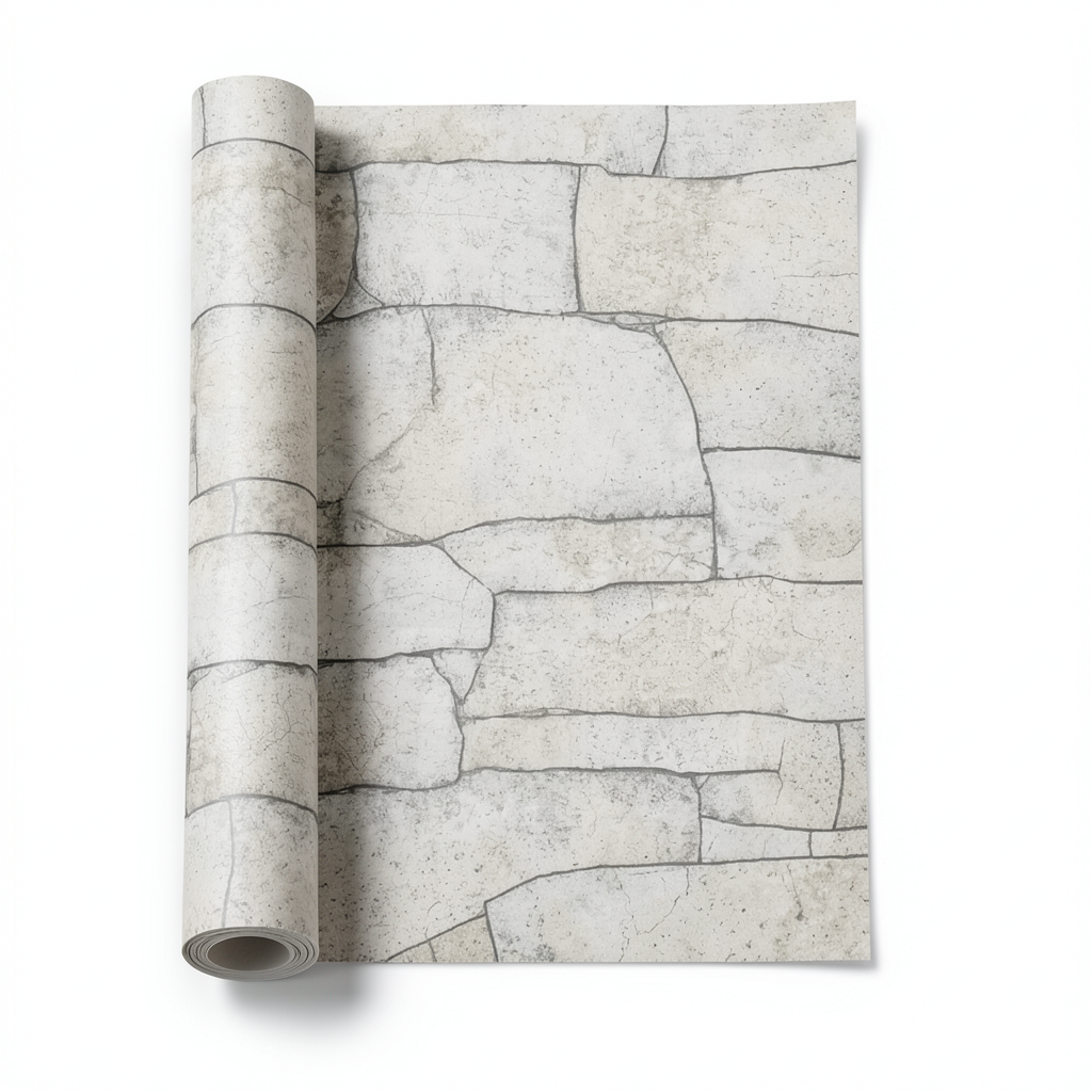 Stone Wall Decoration Pale Beige 10m x 0.53m, Model 1029702