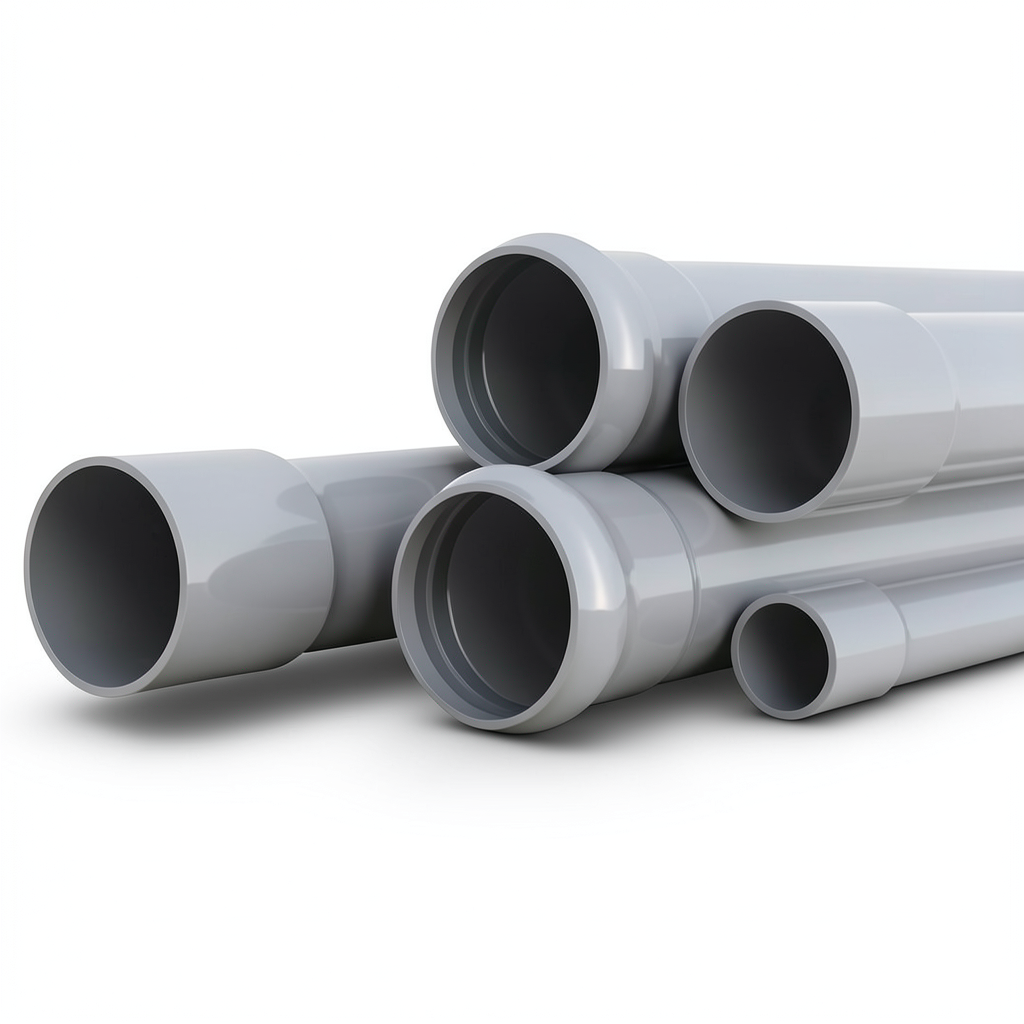UPVC Pipes Nominal Pressure 6 Bar Outer Diameter 355 mm Thickness 10.4 mm Gray