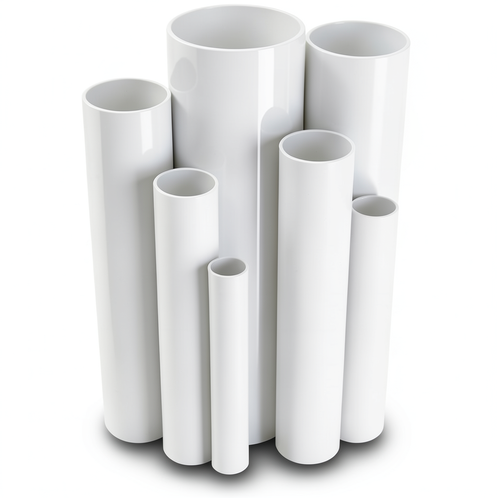 مواسير UPVC مقاس ½ 1 إنش سمك 2.3 مم لون أبيض