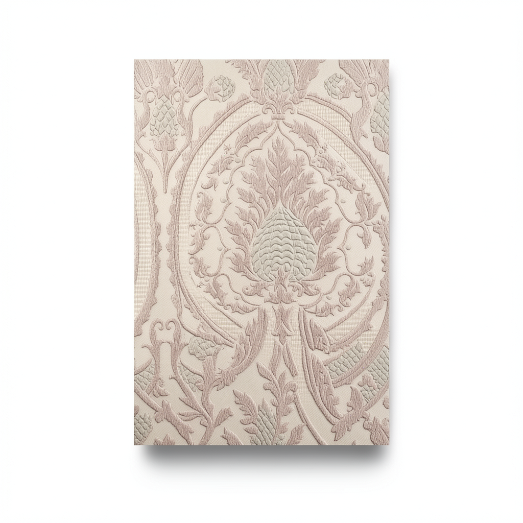 Classic Wall Covering Beige Color, 10m Length, 0.73m Width, Model 2456