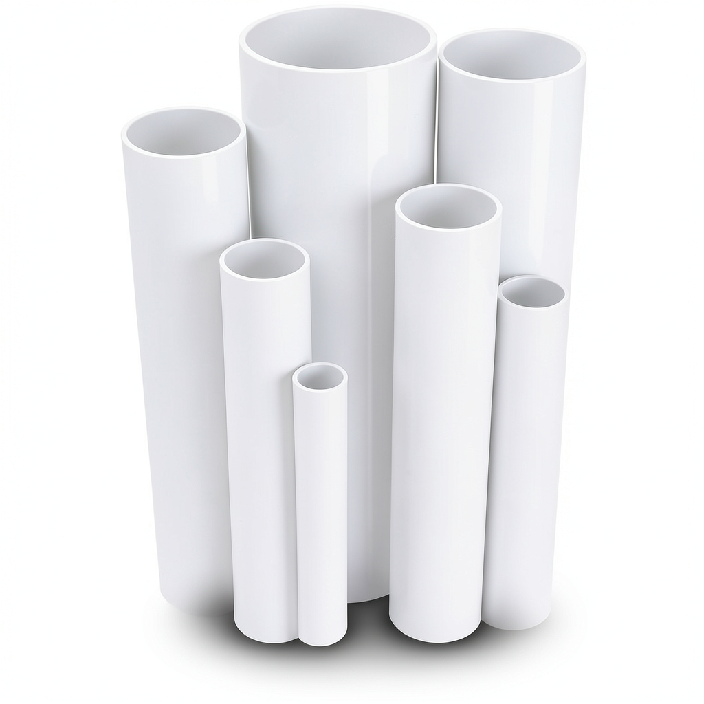مواسير UPVC مقاس 2 إنش سمك 2.4 مم لون أبيض
