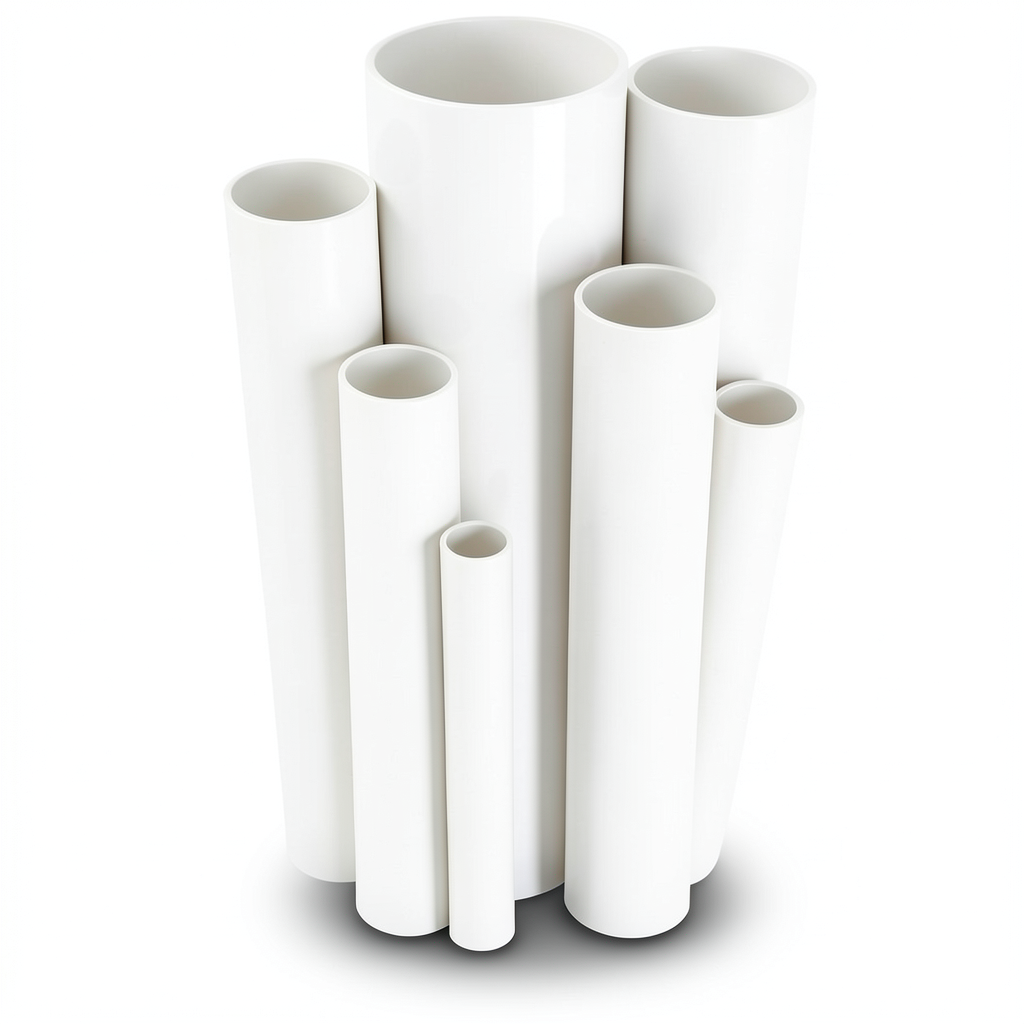 مواسير UPVC ضغط 36 بار قطر خارجي 26.6 مم سمك 3.9 مم لون أبيض