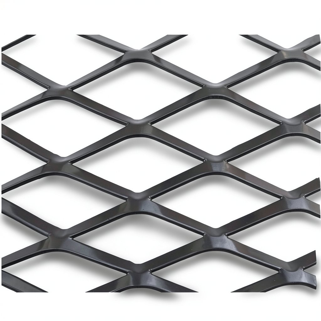 Hot Rolled Black Steel Expanded Metal Mesh 6 mm Thickness 1.22m Width 7m Length