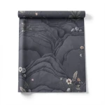 German Patterned Wall Covering 10m x 0.53m Dark Gray, Model 1029844