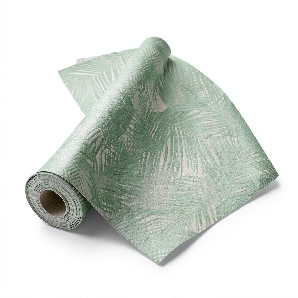Italian Wallpaper 10m x 0.73m Green, Model 44855