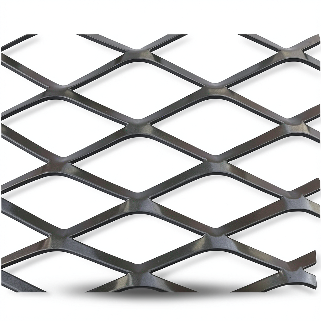 Hot Rolled Black Steel Expanded Metal Mesh Thickness 1.5 mm Width 2.44 m Length 1 m
