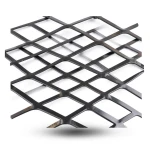 Hot Rolled Black Steel Expanded Metal Mesh 6 mm Thickness 1.22m Width 7m Length