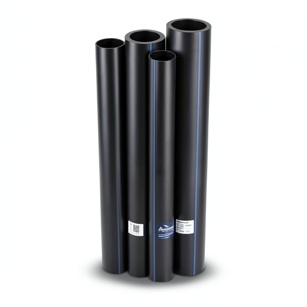 مواسير HDPE نيبروبلاست PE 80 ضغط 8 بار قطر خارجي 200 مم سمك 11.9 مم لون اسود | نيبروبلاست